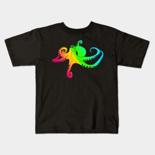 Octopus in rainbow colors Kids T-Shirt